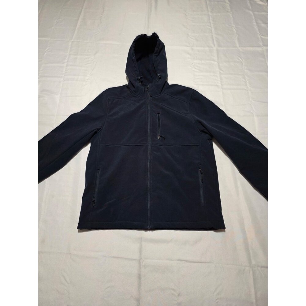 Outdoor Life Mens Navy Blue Fleece Lined Insulated Full Zip Lightweight Jacket L
